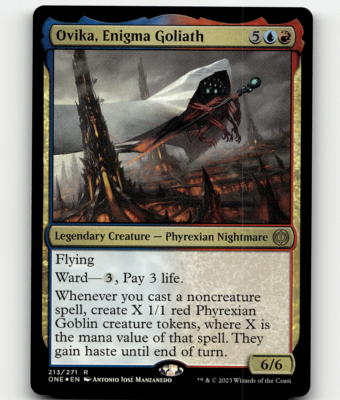 MTG Ovika, Enigma Goliath 213 FOIL Phyrexia: All Will Be One Rare