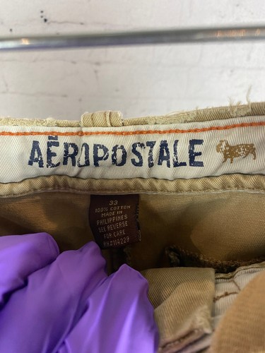 Vintage Aeropostale Chino Shorts Gr. 33 Herren beige hellbraun Baggy (A80) - Bild 5 von 8