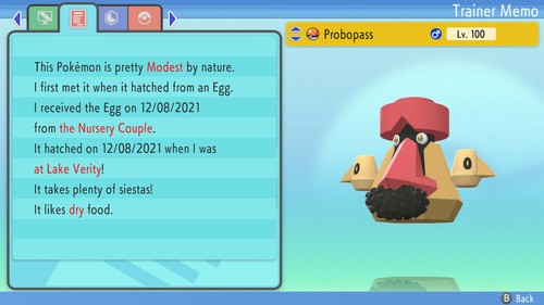 Shiny Probopass 6IVs Pokemon BDSP - Picture 2 of 4