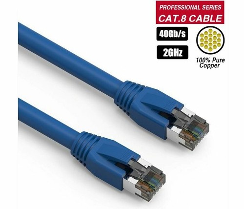 Cable de red Ethernet LAN súper rápido 1 pie blindado S/FTP RJ45 CAT8 40G 2 GHz - Imagen 7 de 28