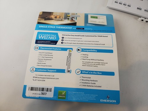 Damaged - Emerson P210 Single Stage 5-1-1 Programmable Thermostat White Rodgers - Picture 6 of 8