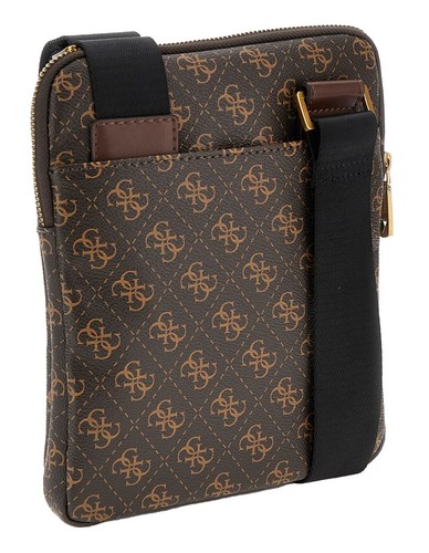 Bolso bandolera GUESS Vezzola Smart Crossbody Flat Bag marrón / ocre nuevo - Imagen 2 de 2