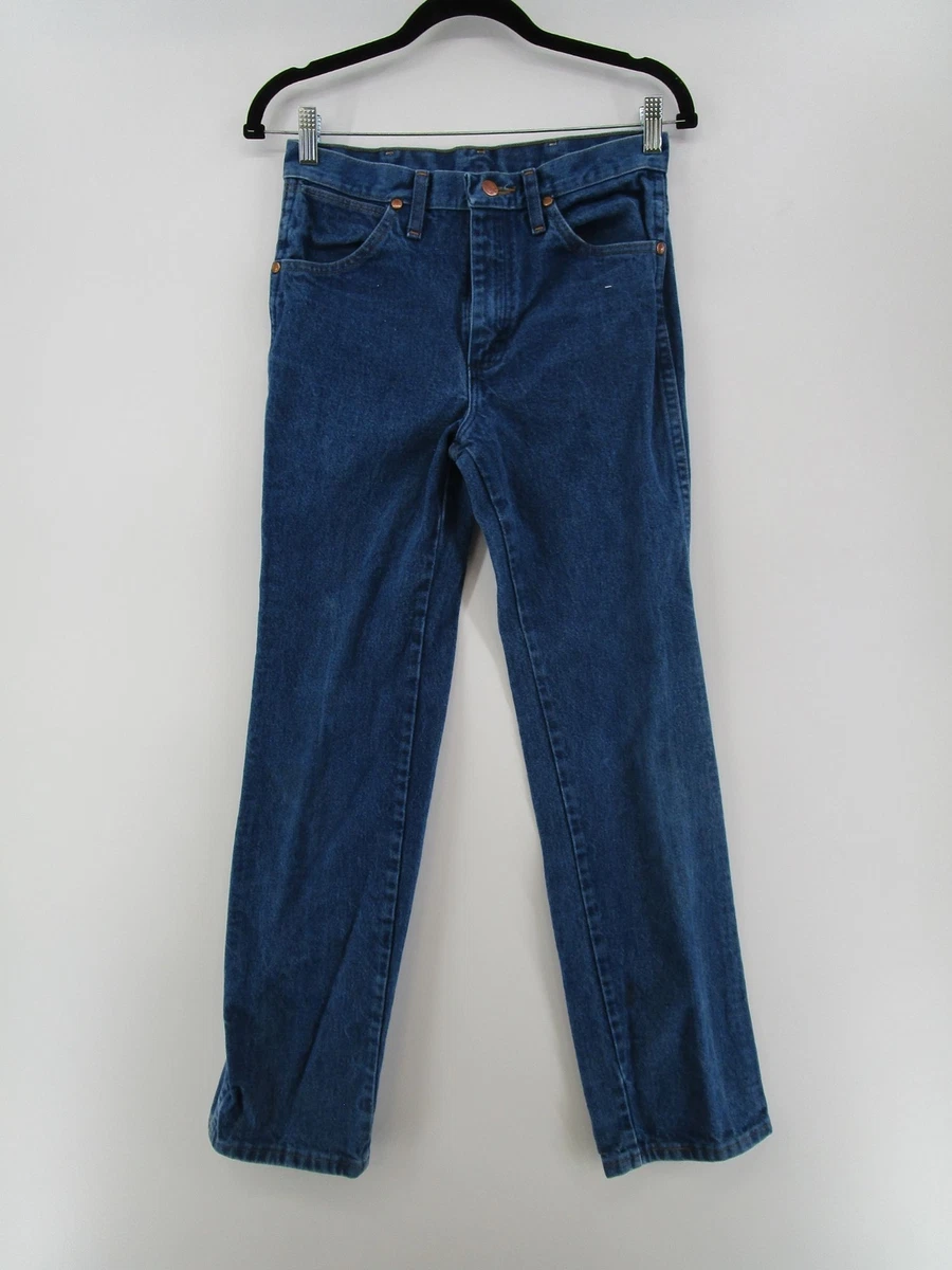 Wrangler Mens 28X32 Regular Fit Straight Leg Jeans Blue Denim