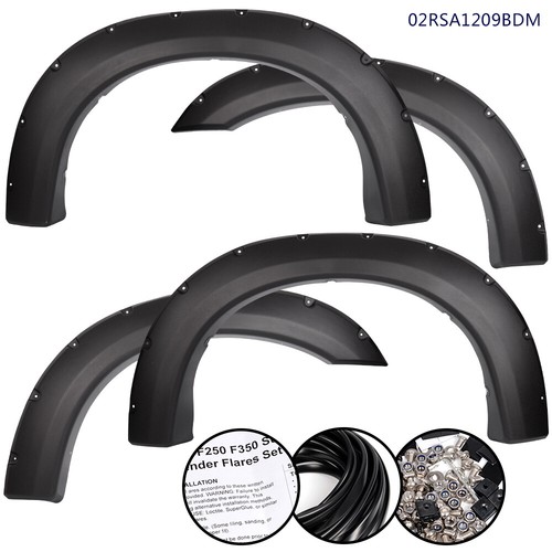 Wide Body Wheel Rivet Bolt-On Texture Fender Flare Fit For 99-07 Ford F250 F350