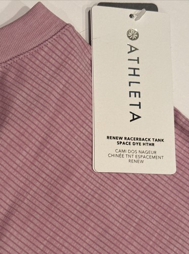 Athleta Renew Racerback Tank XL Space Dye Heather New Light Purple Lilac - Picture 3 of 5