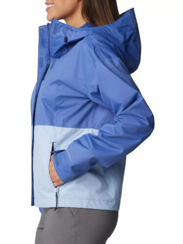 NWT Columbia Women's Hikebound Short Rain Jacket Purple Size Small Omni Tech - Picture 3 of 9