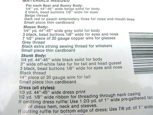 Animal Air Freshener Cover Sewing Pattern Ozark Crafts Country Pattern 719 Uncut - Picture 5 of 7