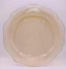 Vintage Federal Glass Yellow Dinner/serving Plate 11" , Patrician Spoke Pattern