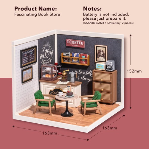 Rolife 1:24 Super Creator Plastic 3D Dollhouse 6-set Decor DIY Adult LED Gifts - Picture 27 of 104