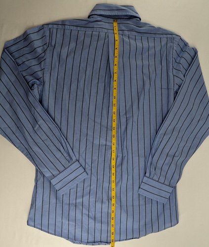 Brooks Brothers Shirt Mens Small Blue Gray Stripe Long Sleeve - Picture 9 of 12