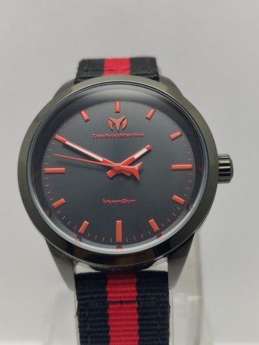 Technomarine TM-117008 MoonSun 5 ATM Quartz Black Men's Watch - Picture 2 of 16
