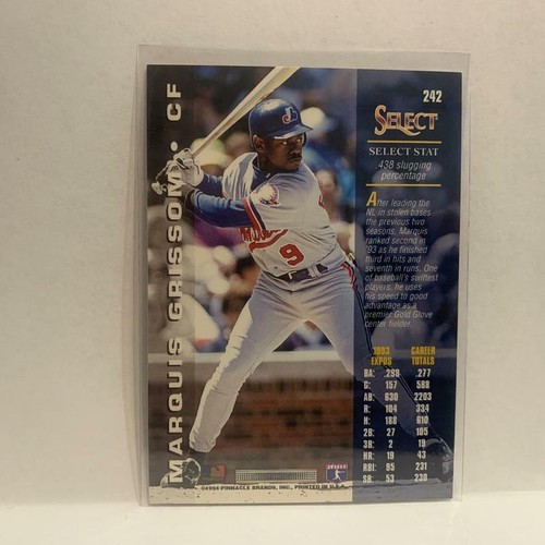 #242 Marquis Grissom Montreal Expos 1994 Score Select Baseball Card HH - Picture 2 of 2