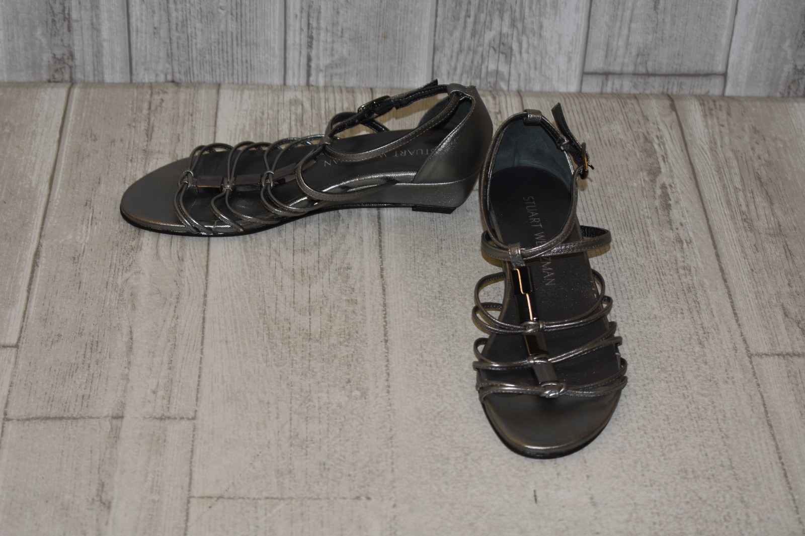 Stuart Weitzman Luz Baja Sandalia-mujer 'S Talla 4.5M, Estaño Nappa Stuart Weitzman Luz Luz Luz Baja Sandalia-mujer 'S Talla 4.5M, Estaño Nappa ahorra hasta un 30-50% de descuento