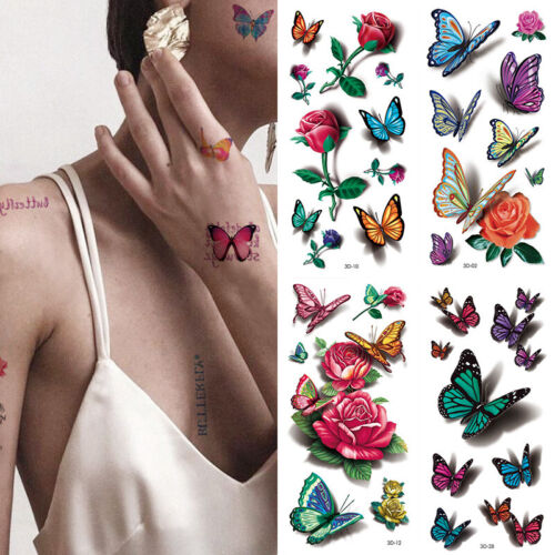 Temporäre 3D-Tattoos Für Frauen Körperkunst Tattoo-Aufkleb *H - 第 3/28 張圖片