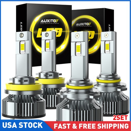 8PCS 9005 H11 LED Headlight Bulbs Combo 6500K High Low Beam Canbus Error Free
