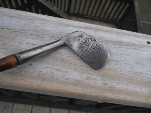 Antiguo eje de madera George Lowe Escocia anti-vástago patentado Mashie - Imagen 14 de 16