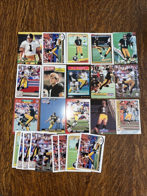 Gary Anderson (Kicker) Lot of 24 Steelers 15 Different Cards Base Gary Anderson (Kicker) Lot of 24 Steelers 15 Different Cards Base