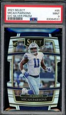 Micah Parsons Rookie Card 2021 Select D/C Silver Prizm #85 PSA 9