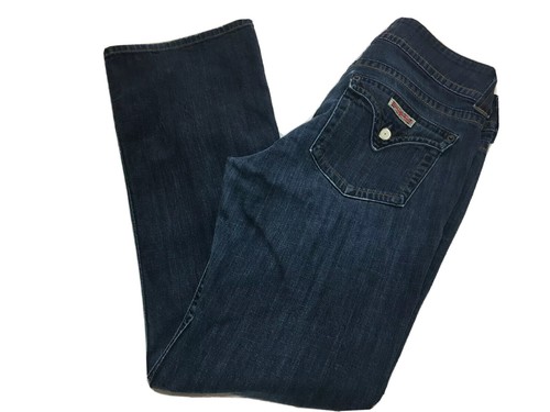 Jeans Hudson donna blu taglio stivaletto vita media 5 tasche classiche lavaggio scuro tg 31 - Foto 3 di 7