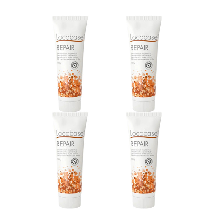 4x Locobase Repair Cream 100g | Intensive Pflege für trockene & rissige Haut