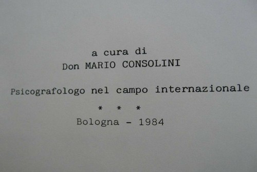 Trattato di Psicografologia. Don Mario Consolini 1984 - Foto 5 di 12