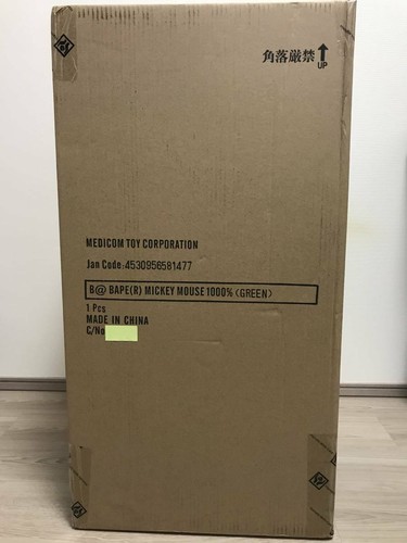 BE@RBRICK 1000% BAPE MICKEY MOUSE GREEN Ver. Rare Medicom ...