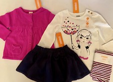 NWT 2T Gymboree  BUNDLED  BRIGHT  Cotton CARDIGAN TOP SKIRT LEGGINGS 4pc 94.80
