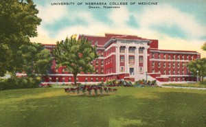 Omaha-NE-University-of-Nebraska-College-of-Medicine-Vintage-Postcard-f3926