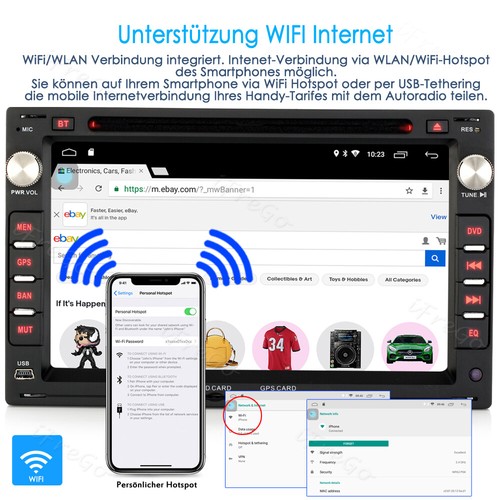 7" Android 12 Autoradio mit GPS,DVD, Bluetooth, für Polo T4, Passat B5, Golf MK4 - Bild 11 von 14