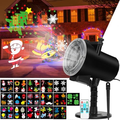 Christmas Projector Lights Outdoor, Halloween Projector Lights,16 HD Slides - Picture 8 of 8