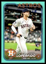 2024 Topps Update Joey Loperfido #US147 Rookie Debut Aqua Parallel Astros