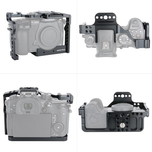 NICEYRIG Camera Cage with Top Handle Grip for DSLR Panasonic Lumix GH5 GH5S NEW - Picture 3 of 9