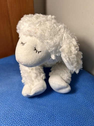 Baby GUND Winky schlafendes Lamm Plüschtier Gesicht mit Rassel innen 7" 58133 - Bild 2 von 8