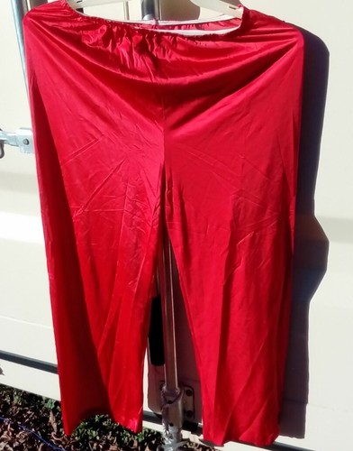SENSUAL GLOSS RED SATIN PAJAMA PANTS~ELASTIC WAIST~EXCELLENT CONDITION - Picture 5 of 5