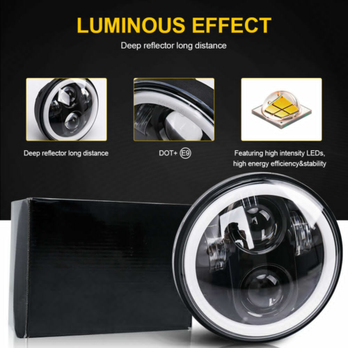 For Datsun 620 Pickup 72-74 5-3/4" 5.75 INCH Round LED Headlights HI/LO Beam DRL - Picture 11 of 18