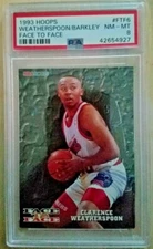 1993 Hoops #FTF6 - WEATHERSPOON/BARKLEY FACE TO FACE - PSA  8 NM-MT