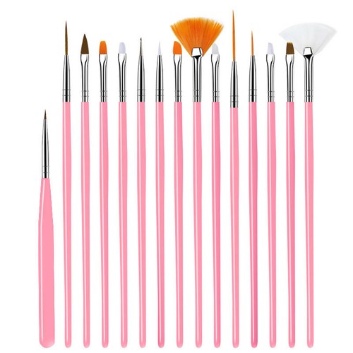 15 Stck. Nail Art Acryl UV Gel Design Pinsel Set Malen Stift Tipps Werkzeuge Kits - Bild 3 von 9