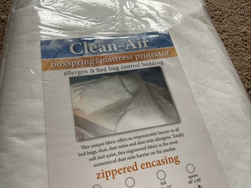 Clean-Air Box spring Mattress Protector New Twin Xl Long - Picture 3 of 5