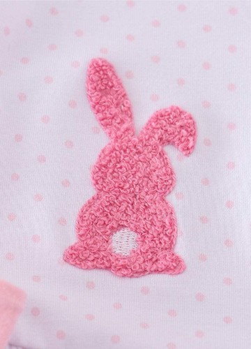 Girl's Boutique Premium Easter Dot Bunny Dress Sibling Matching Embroidered Embr - Picture 5 of 8