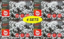 4 x 220 Piece Cool White LED Fairy / Wedding Light Set w/ 8 Function Controller