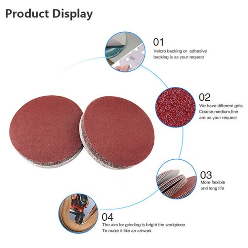 100Pcs 75mm Sanding Discs Pad Kit for Drill Grinder Rotary Tools + Backing Pad - Picture 9 of 12
