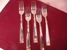 5 Dinner Forks WALLACE Golden Napoli Gold Accent 18/8 Stainless Steel 7 3/4"