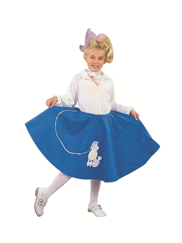 1950S 50'S GIRL CHILD SOCK HOP DIVA DANCE COSTUME POODLE SKIRT W/ SCARF 91031 - Picture 11 of 14