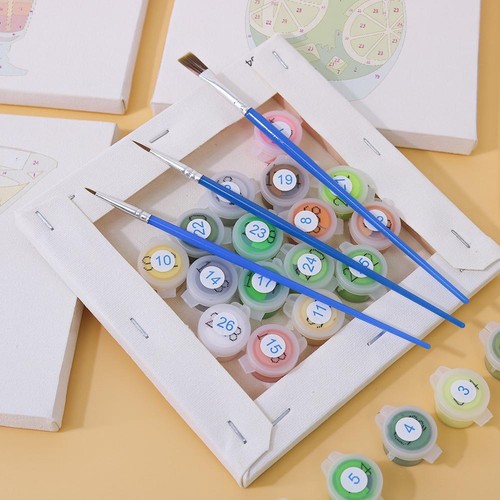 Painting by Numbers Cocktails,6Pieces for DIY,Hand-Painted Oil Painting Set New - Foto 17 di 29