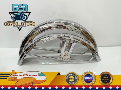 Guardabarros delantero y trasero 70-75 Suzuki T500 Titan III J K L M R 53100-15101 T500 acero - Imagen 12 de 14