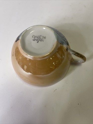 Taza de lustre vintage japonesa melocotón. - Imagen 10 de 11
