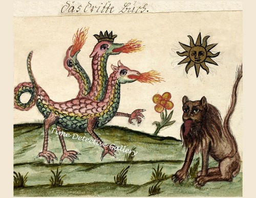 Alchemical Illustration from the 17th century Clavis Artis (V3.039)