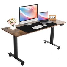 Electric Height Adjustable Standing Desk 63x24 Ergonomic Stand Up Desk for Home