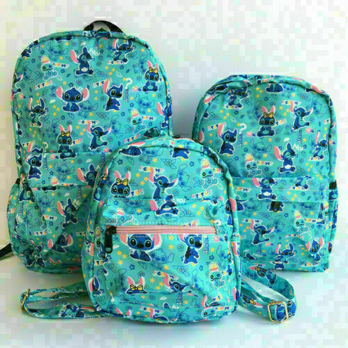 Unisex Disney White Stitch Tarpaulin Backpack Shoulder Bag School Bags Anime UK - Picture 2 of 18