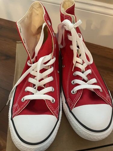 Converse Women's Chuck Taylor All Star Classic High Sneaker W9621 Red Size 11 - Picture 3 of 6